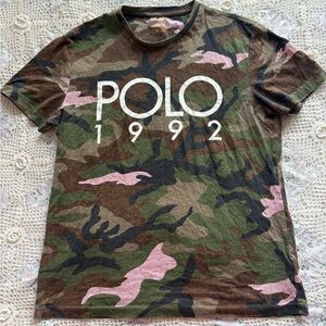 Polo by Ralph Lauren Camo Tee in Green, Brown & Pink